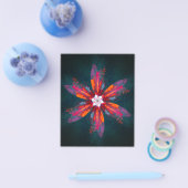 Floral Mandala Flowers Orange Red Blue Abstract Flyer (Einzeln)
