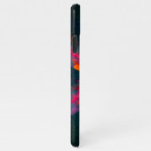 Floral Mandala Flowers Orange Red Blue Abstract iPhone Hülle (Rechte Seite)