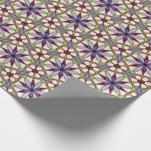 Floral Mandala Geometry Geschenkpapier (Ecke)