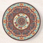 Floral Mandala Getränkeuntersetzer (Vorne)