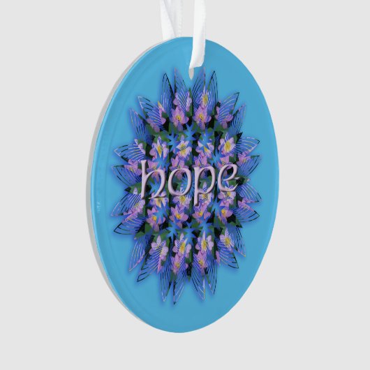 Floral Mandala Hope Liebe Fakultativ Akronylic Orn Ornament (Vorderseite)