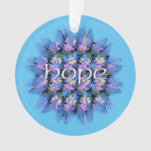 Floral Mandala Hope Liebe Fakultativ Akronylic Orn Ornament