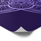 Floral Mandala Lavender Lila Kunsthandwerk Print Poster (Ecke)