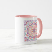 Floral Mandala Lavender Tasse (VorderseiteRechts)