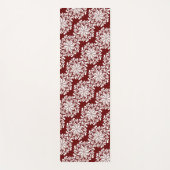 Floral Mandala Maroon Yogamatte (Vorderseite)