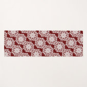 Floral Mandala Maroon Yogamatte (Vorderseite (Horizontal))