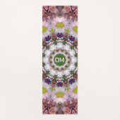 Floral Mandala mit OM Optionaler Text Yogamatte (Vorderseite)