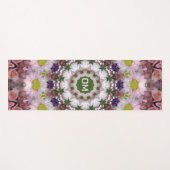 Floral Mandala mit OM Optionaler Text Yogamatte (Vorderseite (Horizontal))