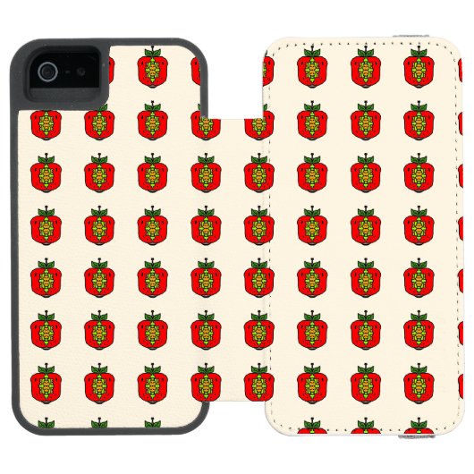 Floral Mandala Pattern Incipio iPhone Geldbeutel-Hülle (Folio Geöffnet)