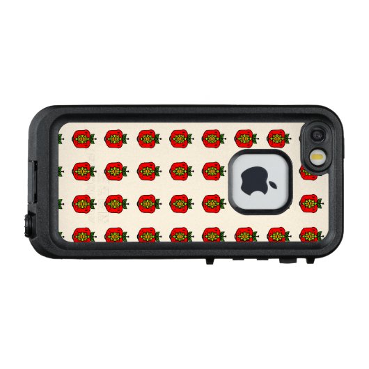 Floral Mandala Pattern LifeProof iPhone Hülle (Rückseite (Horizontal))