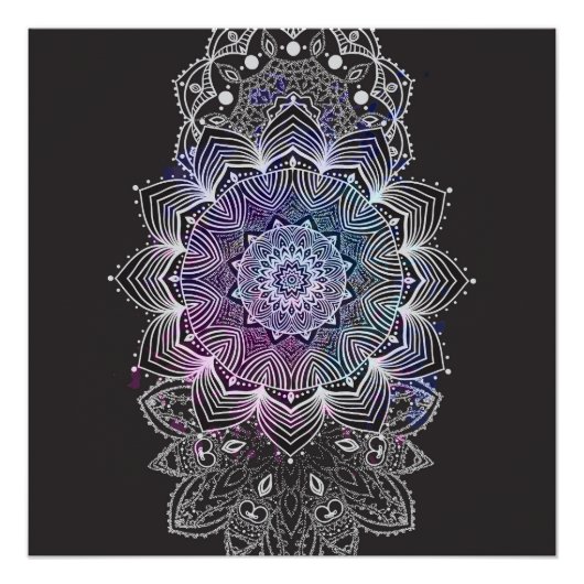 Floral Mandala Poster (Vorderseite)