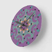 Floral Mandala Runde Wanduhr (Winkel)