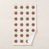 Floral Mandala Seamless Pattern Badhandtuch Set (Handtuch)
