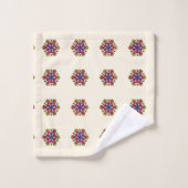 Floral Mandala Seamless Pattern Badhandtuch Set (Waschlappen)