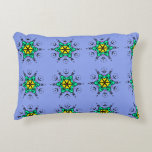 Floral Mandala Seamless Pattern Dekokissen<br><div class="desc">This unique hand-drawn mandala features a rustic,  artistic charm with natural variations in the pattern alignment. Perfect for adding a touch of serene green and blue elegance to your sofa or bed.</div>