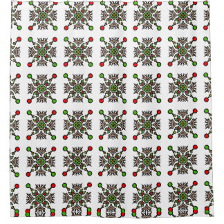 Floral Mandala Seamless Pattern Duschvorhang