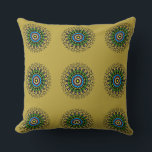 Floral Mandala Seamless Pattern Vintage Chic Kissen<br><div class="desc">Transform your living space with this exquisite throw pillow. Featuring a beautifully detailed floral mandala pattern in vibrant colors,  this seamless design on a mustard yellow backdrop offers a timeless and artistic aesthetic for any home decor style.</div>