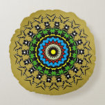 Floral Mandala Seamless Rundes Kissen<br><div class="desc">Elevate your space with this intricately designed floral mandala. This seamless pattern features vibrant colors and a sophisticated geometric layout,  making it a perfect statement piece for any modern home decor. Its detailed artistry adds a touch of elegance and harmony to your surroundings.</div>