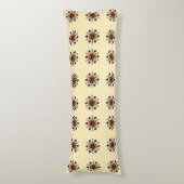 Floral Mandala Seamless Seitenschläferkissen (Vorderseite Vertikal)