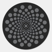 Floral Mandala Template Classic Round Sticker (Vorderseite)