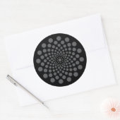 Floral Mandala Template Classic Round Sticker (Umschlag)