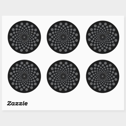 Floral Mandala Template Classic Round Sticker (Blatt)