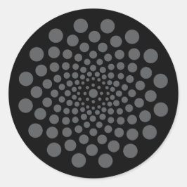 Floral Mandala Template Classic Round Sticker