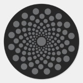 Floral Mandala Template Classic Round Sticker (Vorderseite)