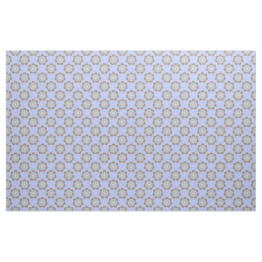 Floral Mandala Tile in Light Blue Stoff (Yard (91,4 cm))