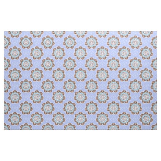 Floral Mandala Tile in Light Blue Stoff (Fat Quarter (45,7 x 55,9 cm))