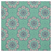 Floral Mandala Tile in Mint & Lavender Stoff (Muster)