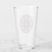 Floral Mandala - Trinkglas-Design Glas (Rückseite)