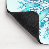 Floral Mandala - Türkis Blue Boho Snowflake Mousepad (Ecke)