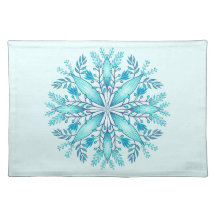 Floral Mandala - Türkis Blue Boho Snowflake