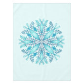 Floral Mandala - Türkis Blue Boho Snowflake Tischdecke (Vorderseite)