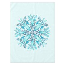 Floral Mandala - Türkis Blue Boho Snowflake