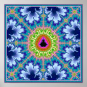 Floral Mandelbrot Fraktal Poster (Vorne)