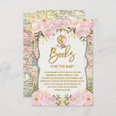 Floral Map Reiseabenteuerbücher für Baby Girl Begleitkarte (Vorne/Hinten)