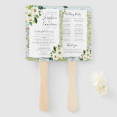 Floral Map Reisethema Hochzeitsfeier Programm Fächer (Vorne und Hinten)