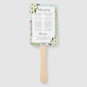 Floral Map Reisethema Hochzeitsfeier Programm Fächer (Rückseite)