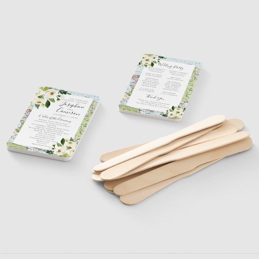 Floral Map Reisethema Hochzeitsfeier Programm Fächer (Non-assembled)