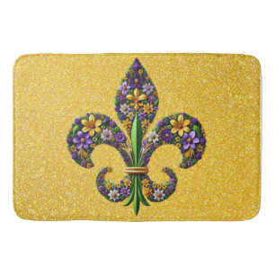 Floral Mardi Gras Lilie Badematte