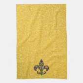 Floral Mardi Gras Lilie Geschirrtuch (Vertikal)