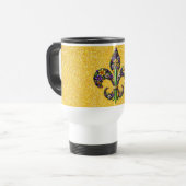 Floral Mardi Gras Lilie Reisebecher (Vorderseite Links)