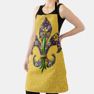 Floral Mardi Gras Lilie Schürze