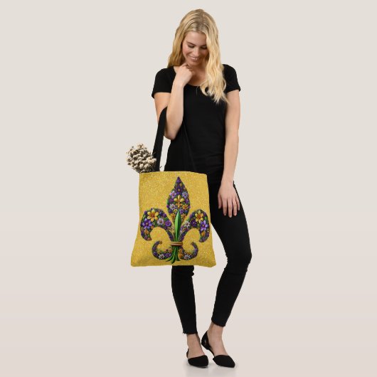 Floral Mardi Gras Lilie Tasche (Am Model)