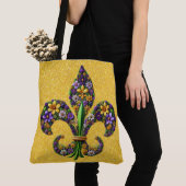 Floral Mardi Gras Lilie Tasche (Von Nahem)