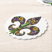 Floral Mardi Gras Lilie Untersetzer (angewinkelt)