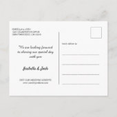 Floral Marsala Burgundy Peony Save the Date Ankündigungspostkarte (Rückseite)