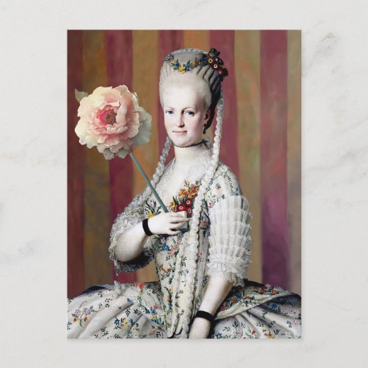 Floral Mask Diva Postkarte (Vorderseite)